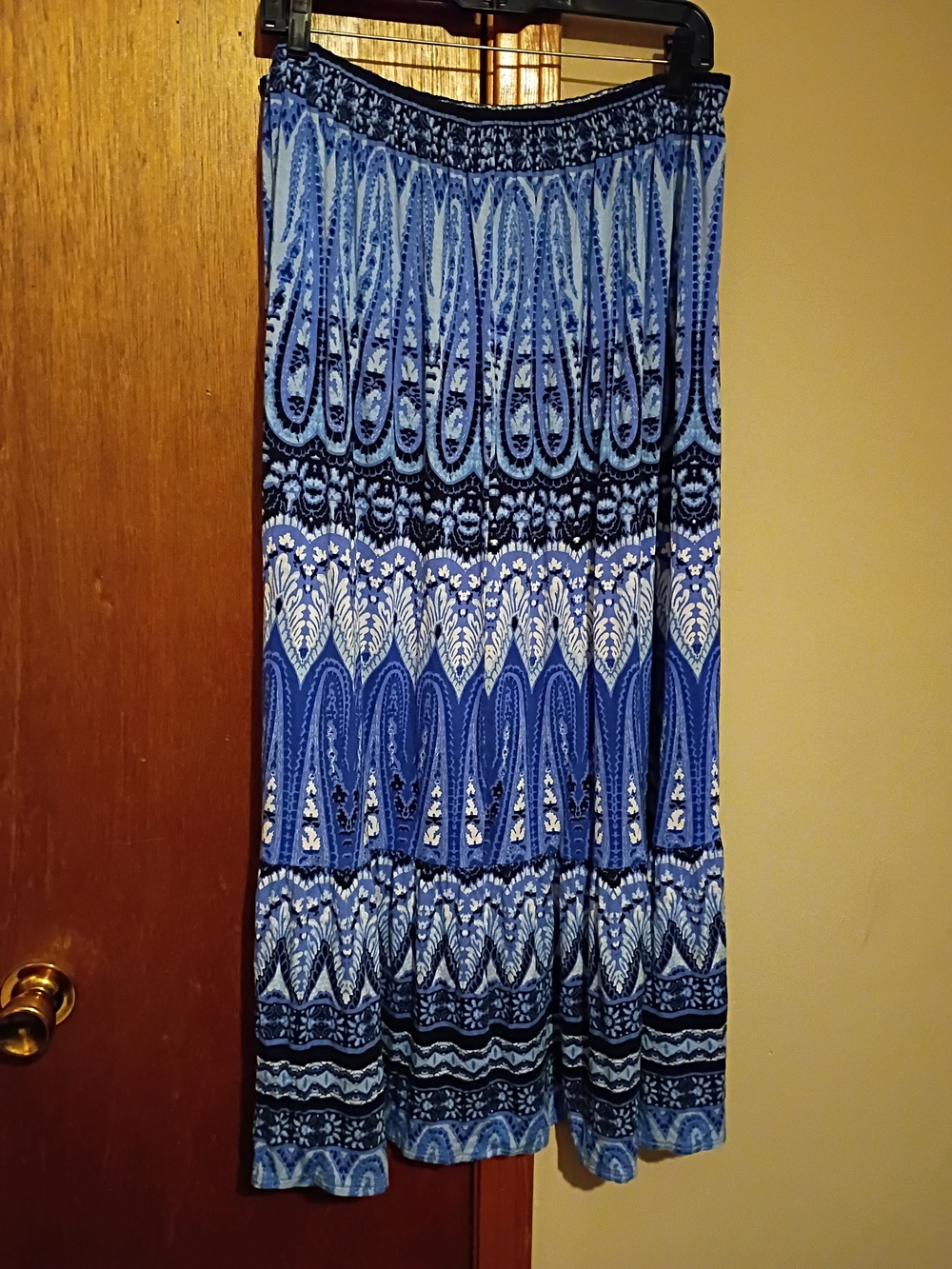 St. John's Bay Blue Patterned Maxi Skirt
